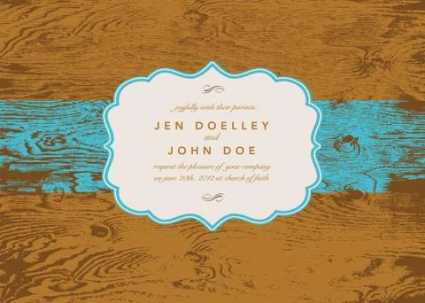 Vector wood background and frame Иллюстрация