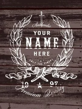 Vector wood print template Illustrazione stock