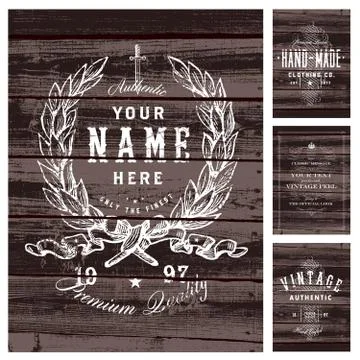 Vector wood print template Иллюстрация