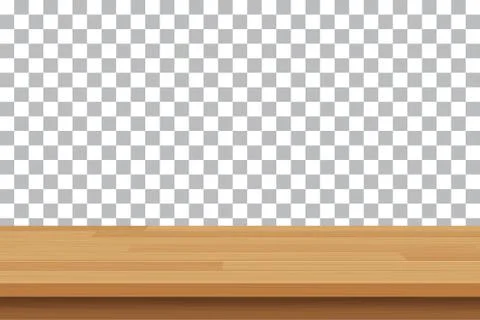 Vector wood table top on isolated background Stock Illustration