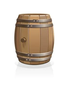 Vector wooden barrel Stock Illustration