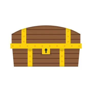 Vector Wooden Chest Stock Illustration