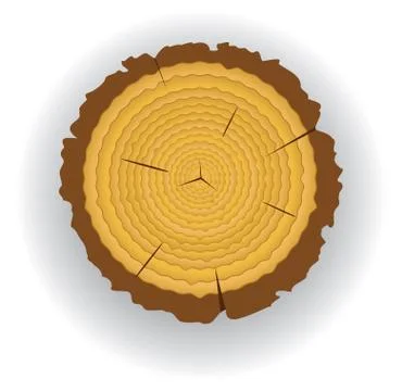 Vector wooden cut Stock Illustration