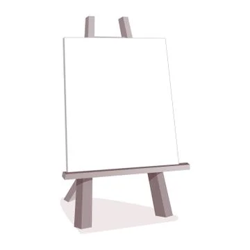 Vector wooden easel Stock Illustration