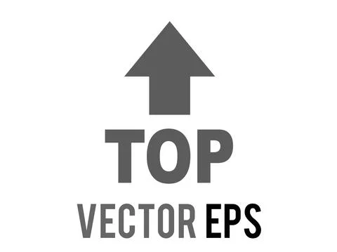 Vector word top with an arrow icon pointing up above it Ilustração Stock