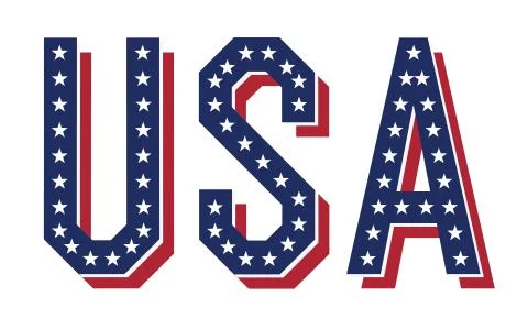 Vector word of usa, eps10. Illustrazione stock