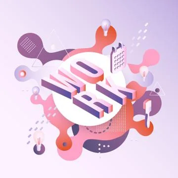 Vector work vibrant gradient poster template Ilustración de archivo