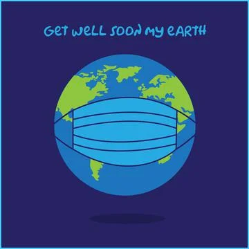 Vector world is being hit by a coronavirus pandemic Stock Illustration