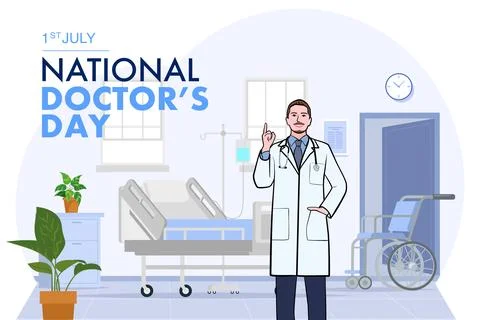 Vector world doctors day vector illustration for greeting card. Stock Illustration