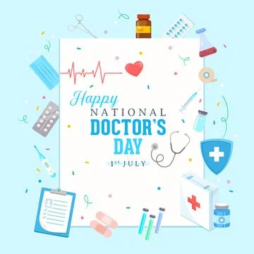 Vector world doctors day vector illustration for greeting card. Stock Illustration
