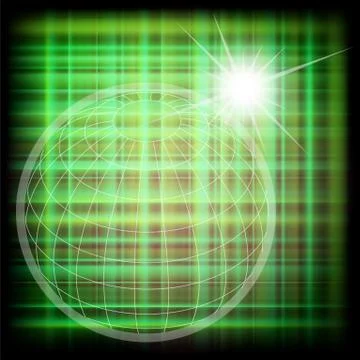 Vector world grid globe background Illustrazione stock