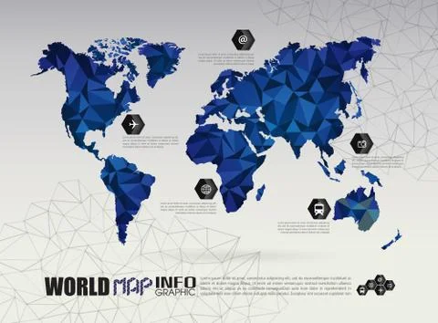 Vector world map connection Illustrazione stock