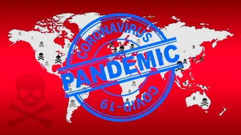 Vector world map coronavirus pandemic Stock Illustration