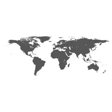 Vector world map Stock Illustration