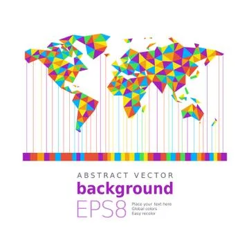 Vector world map Stock Illustration