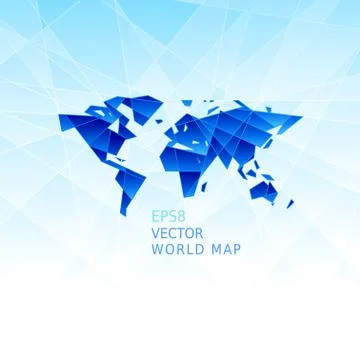 Vector world map Stock Illustration