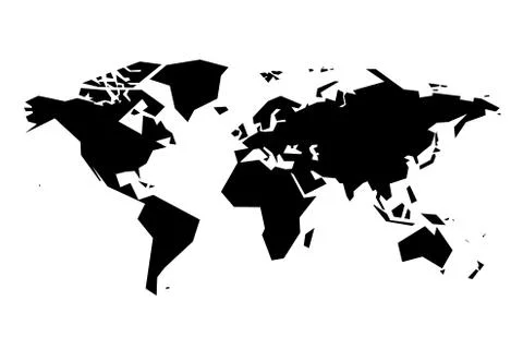 Vector world map Stock Illustration