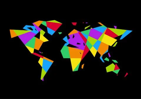 Vector world map 스톡 일러스트