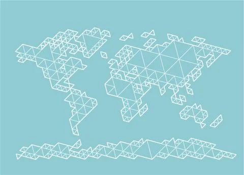 Vector World Map Иллюстрация
