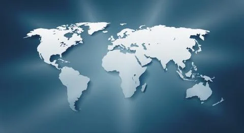 Vector world map. Stock Illustration