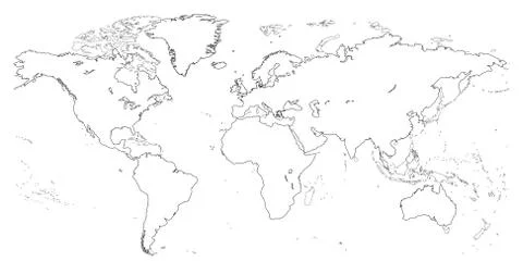 Vector world map Illustrazione stock
