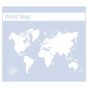 Vector world map Stock Illustration