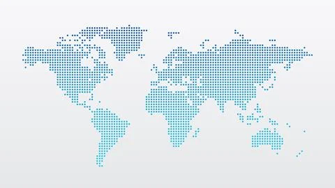 Vector world map infographic symbol. Blue circle gradient icon Stock Illustration
