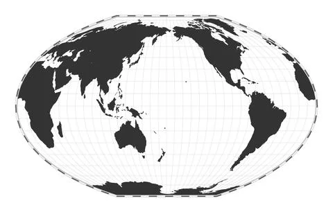 Vector world map. McBryde-Thomas flat-polar quartic pseudocylindrical equal.. Illustrazione stock