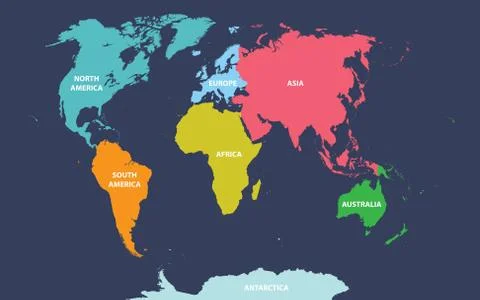 Vector world political map Stock Illustration