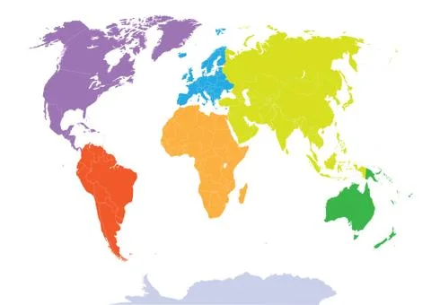 Vector world political map Stock Illustration