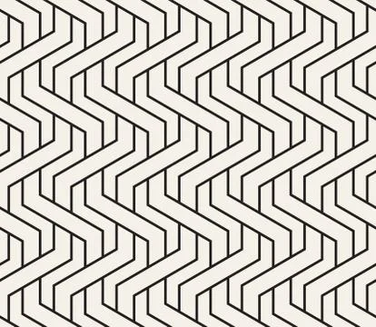 Vector woven seamless pattern. Stylish interweaving texture. Decorative Illustrazione stock