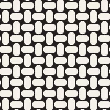 Vector woven seamless pattern. Stylish interweaving texture. Decorative geome 스톡 일러스트