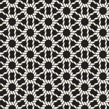Vector woven seamless pattern. Stylish interweaving texture. Decorative geome Stock Illustration