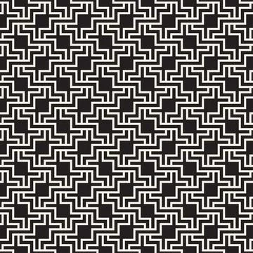 Vector woven seamless pattern. Stylish interweaving texture. Decorative geo.. Stock Illustration