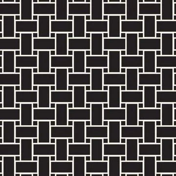 Vector woven seamless pattern. Stylish interweaving texture. Decorative geo.. Stock Illustration