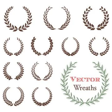 Vector Wreaths Stock Illustration