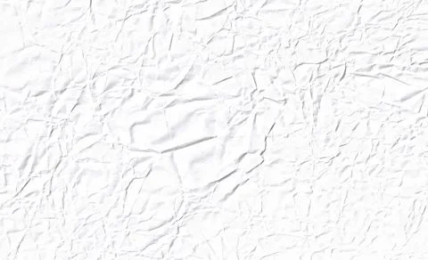 Vector wrinkled white paper texture. Realistic background Stock Illustration