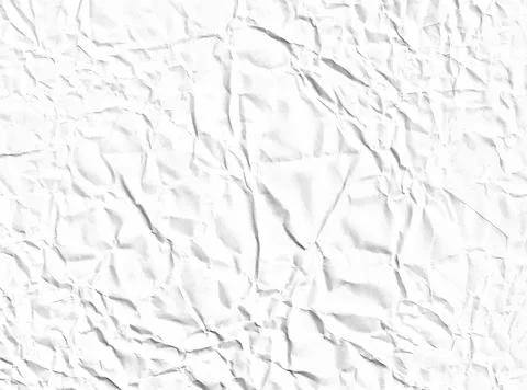 Vector wrinkled white paper texture. Realistic background Stock Illustration