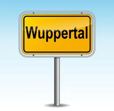 Vector wuppertal signpost Stock Illustration