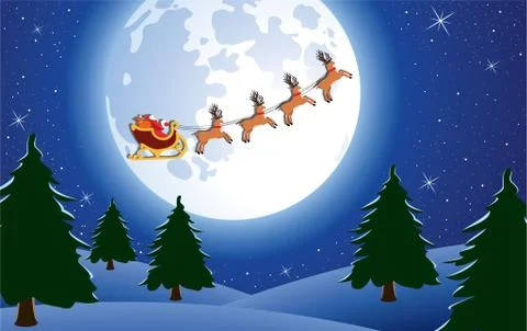 Vector xmas holiday background with santa Illustrazione stock