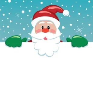 Vector xmas illustration of santa Stock Illustration