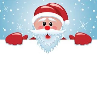 Vector xmas illustration of santa Stock Illustration