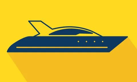 Vector yacht logo icon Stock Illustration
