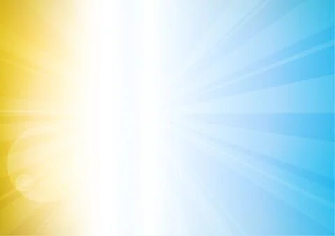 Vector : Yellow and blue with len flare summer background Stock Illustration