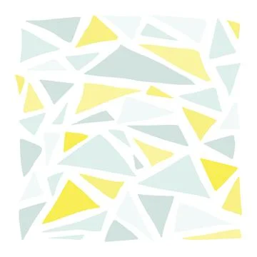 Vector yellow and blue pastel colors various abstract triangle shapes. Cute Stock Illustration