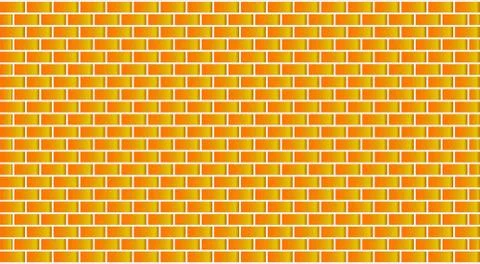 Vector yellow and orange brick wall Stock Illustration