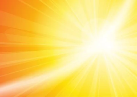 Vector : Yellow and white sun shining Stock Illustration