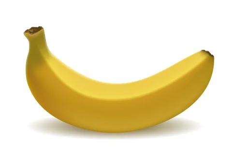 Vector yellow banana isolated on white background Stock Illustration