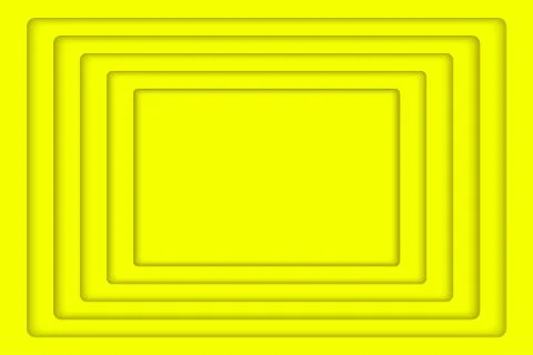 Vector Yellow Concentric 5 Rectangle. Background. Stock Illustration