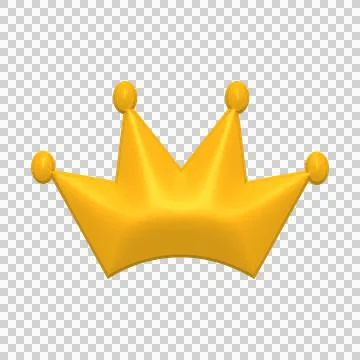 Vector yellow crown. Graphic design. Icon, symbol, patterns. Stock Illustration
